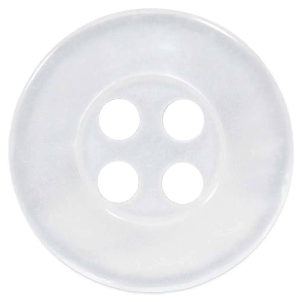 Considerate Button - 10mm (⅜″), 4 Hole, White - 6 count