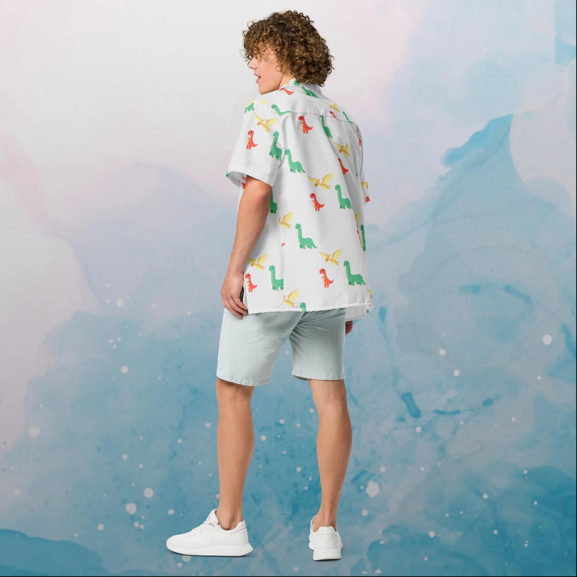 Cute Dinos Unisex Button Shirt