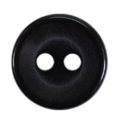 Delightful Button - 14mm (½″), 2 Hole, Black - 4 count