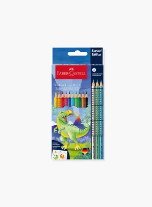 Dinosaur Colour Grip Pencils x13