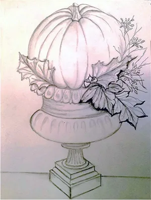 Drawing Series 3 - Lesson 1 Pumpkin Topiary - Downloadable Video Lesson