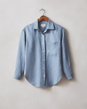 Easy Linen Long Sleeve Shirt - Beach Horizon