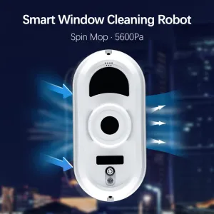 Electric Window Cleaning Robot, Automatic Window Cleaning Tool with Intelligent Path Planning,Anti-Falling&Edge Detection Technology for Interior/Exterior