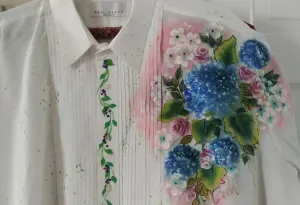 Fabric Painting - Hydrangeas & Roses Shirt Downloadable Video Lesson