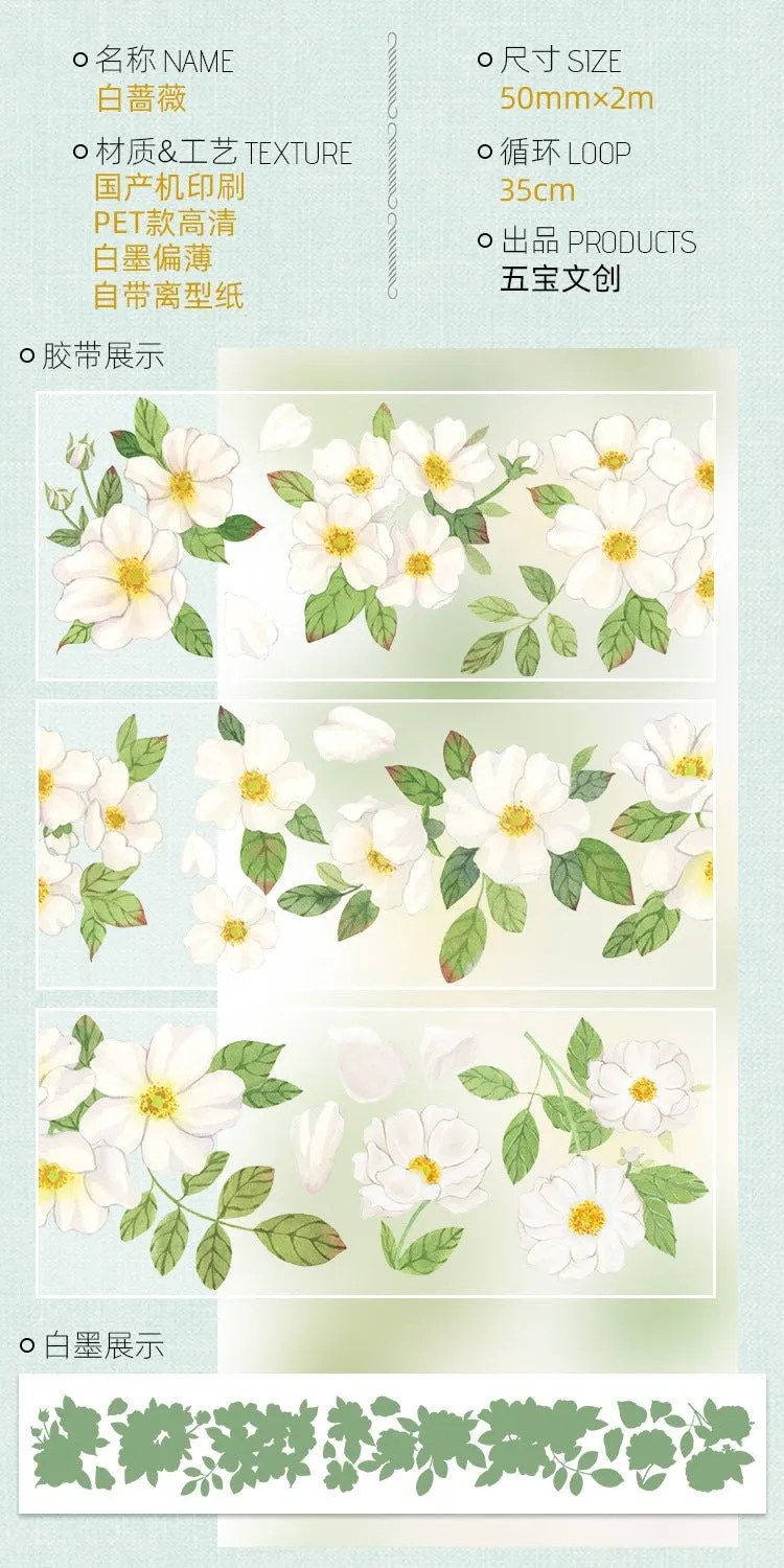 Flower & Fruit Sticker Design Washi Tape