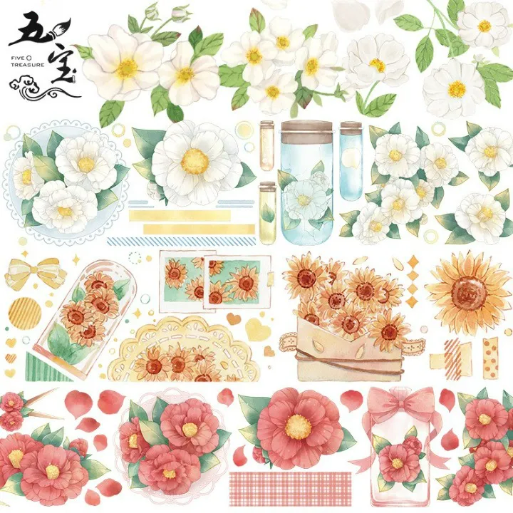 Flower & Fruit Sticker Design Washi Tape