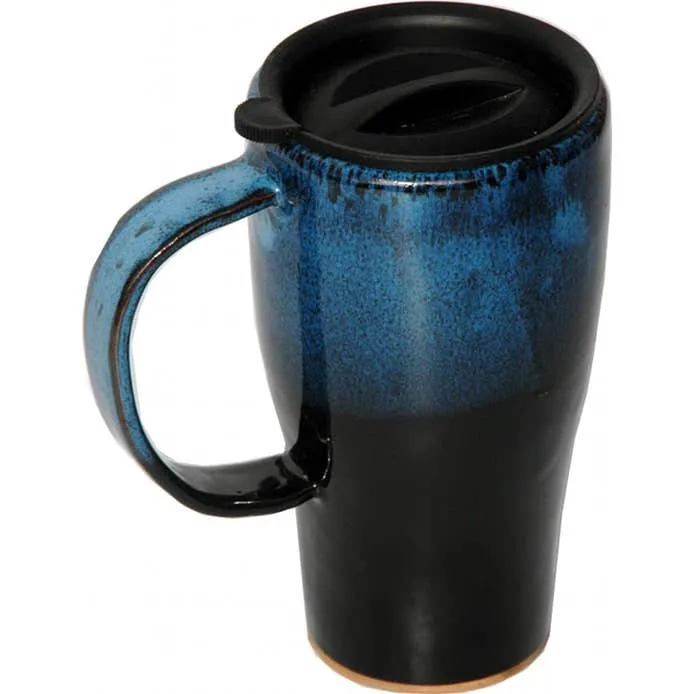 Glazed Tall Travel Mug with Handle