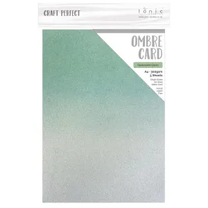 Green ombre glitter paper by craft perfect