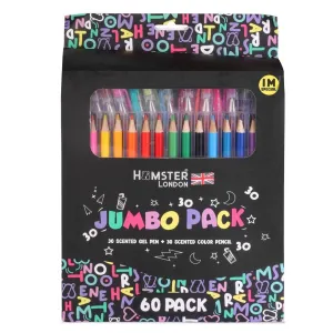 Jumbo Pack of Hamster London Pencil Crayons and Gel Pens