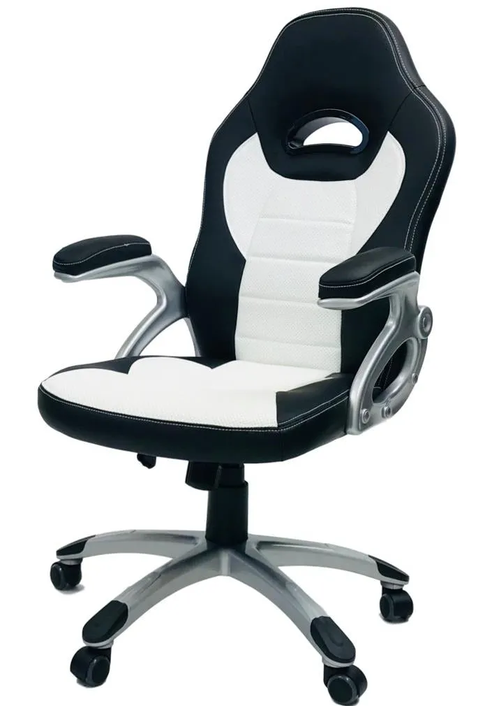 HAWK SERIES/ 2741 GAMING CHAIR (WHITE & BLACK)