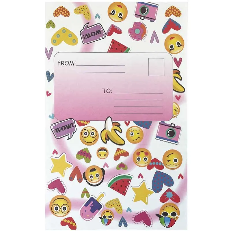 Hearts and Faces Sticker-Seal Stationery