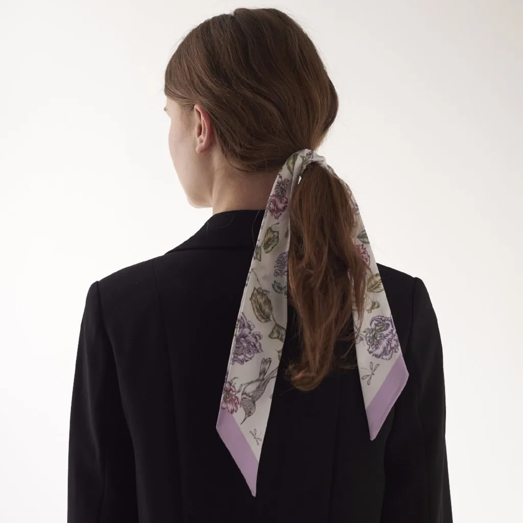 Hummingbird Silk Ribbon Scarf