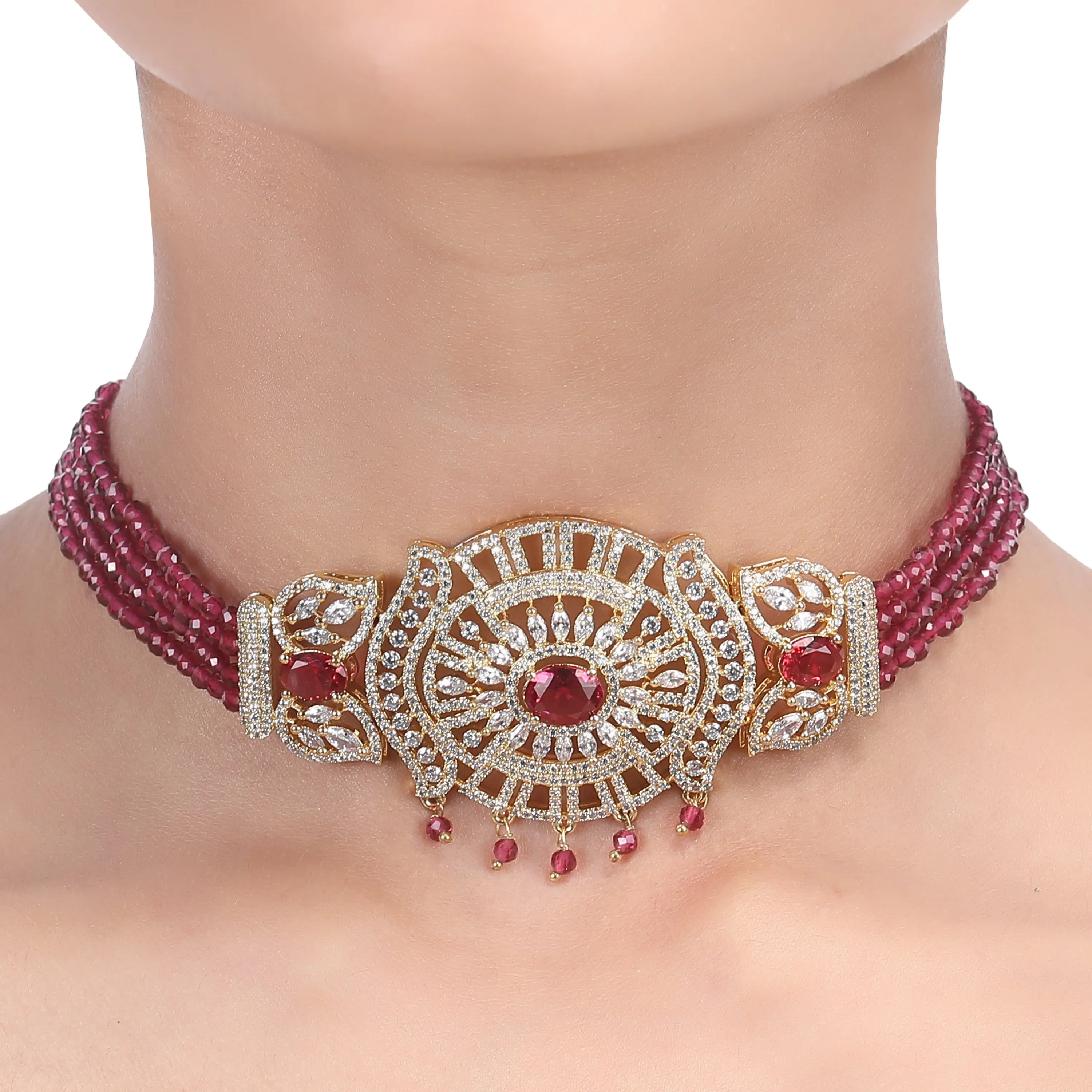 Karuna Wendywee Zircon Choker  Set