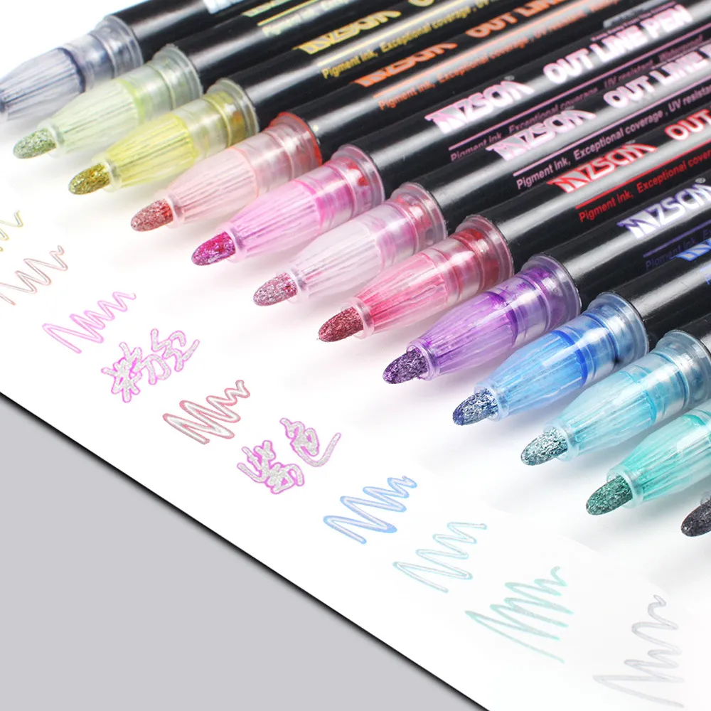 Kawaii Double Line Outline Pens