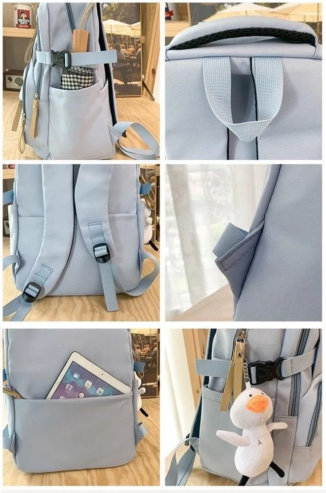 Korean Version Schoolbag Unisex Backpack 002