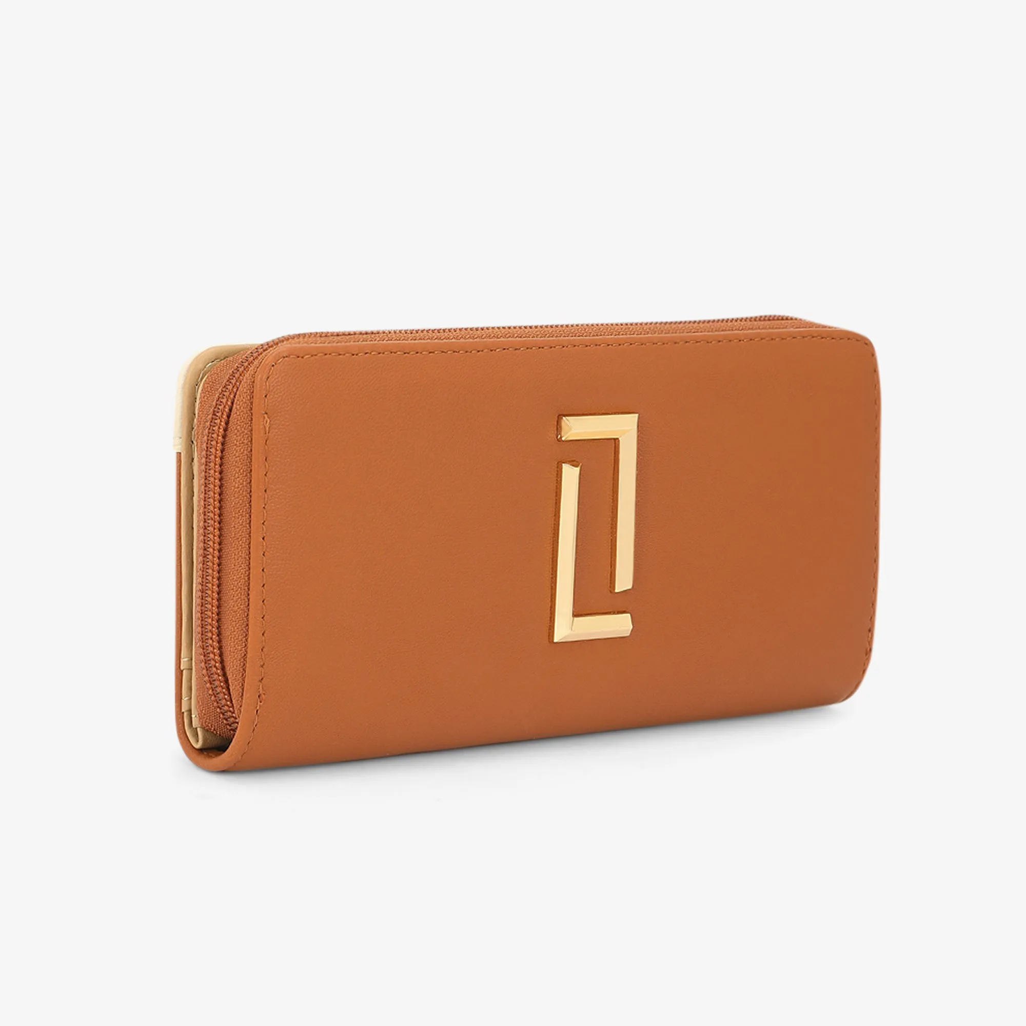 Lavie Luxe Mia 24 Tan Large Women's bifold wallet