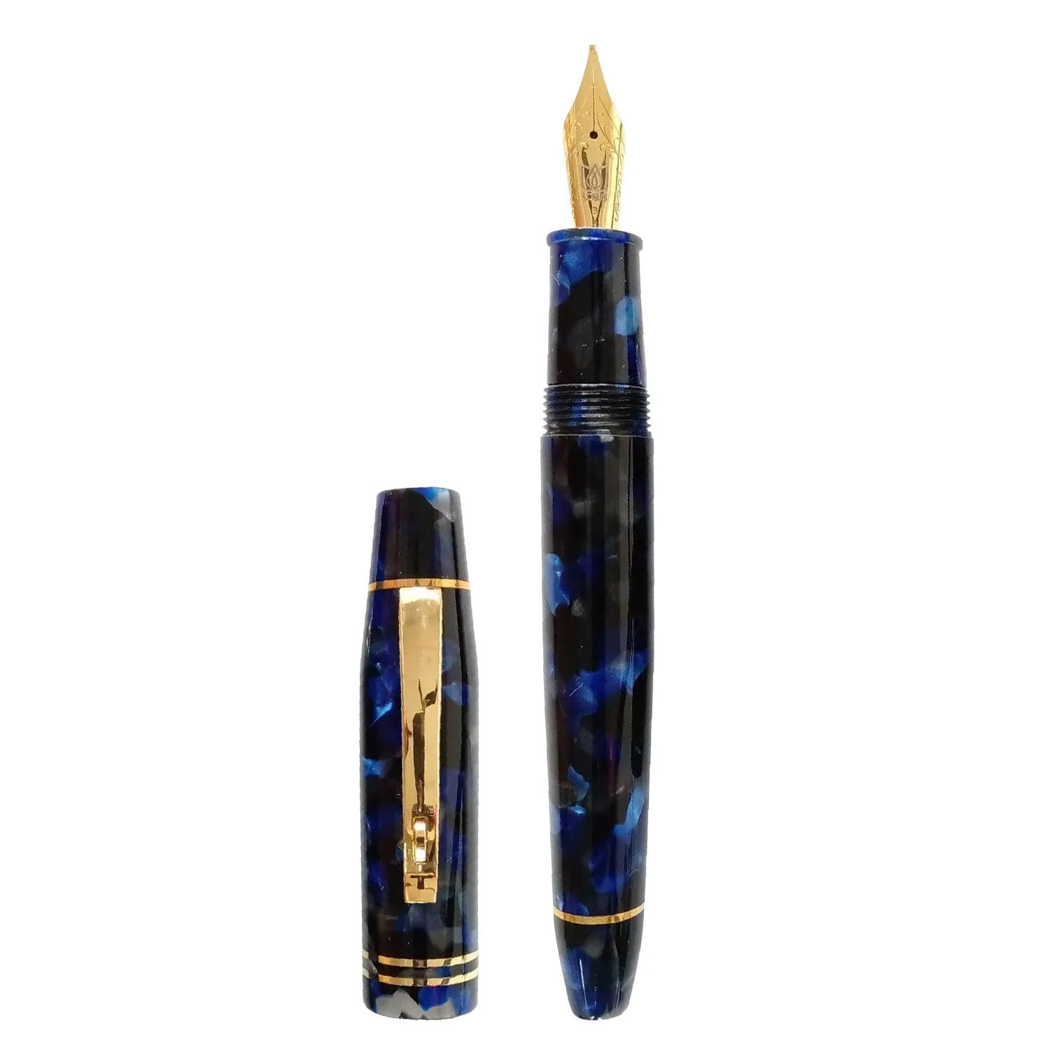 Lotus Pride In Omas Fountain Pen, Blue Imperio - Steel Nib