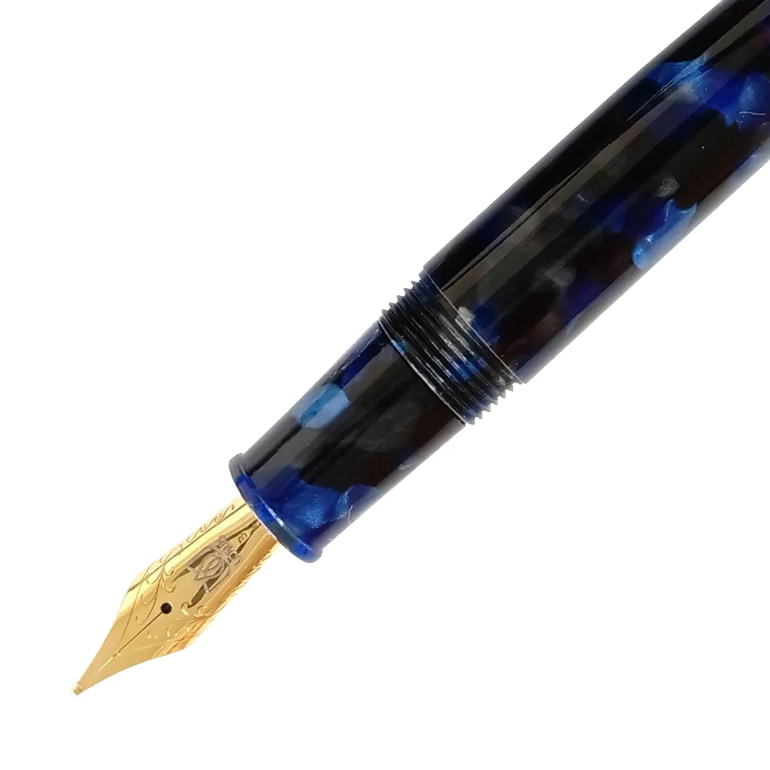 Lotus Pride In Omas Fountain Pen, Blue Imperio - Steel Nib