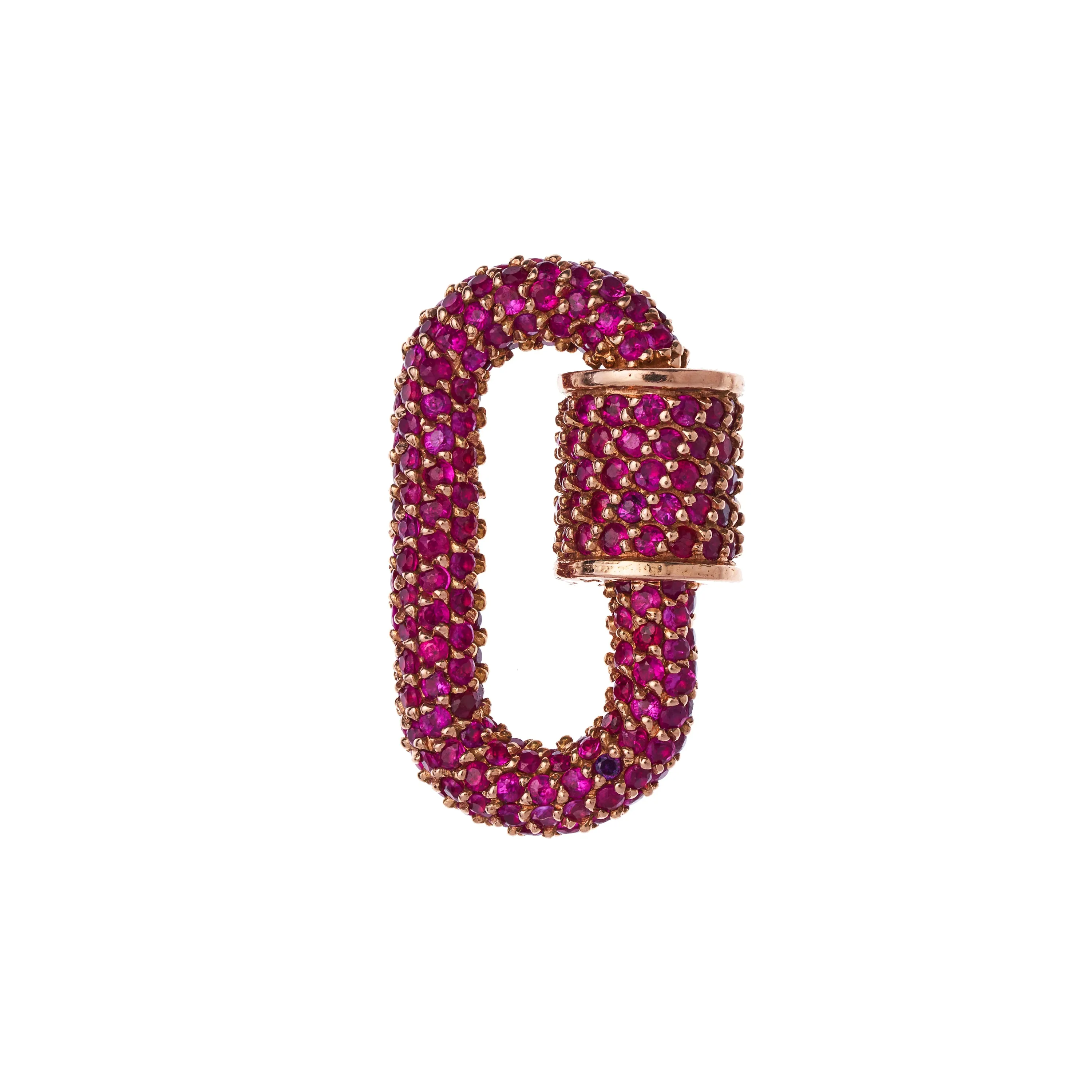 Marla Aaron 14k Gold Allstone Ruby Chubby Baby Lock