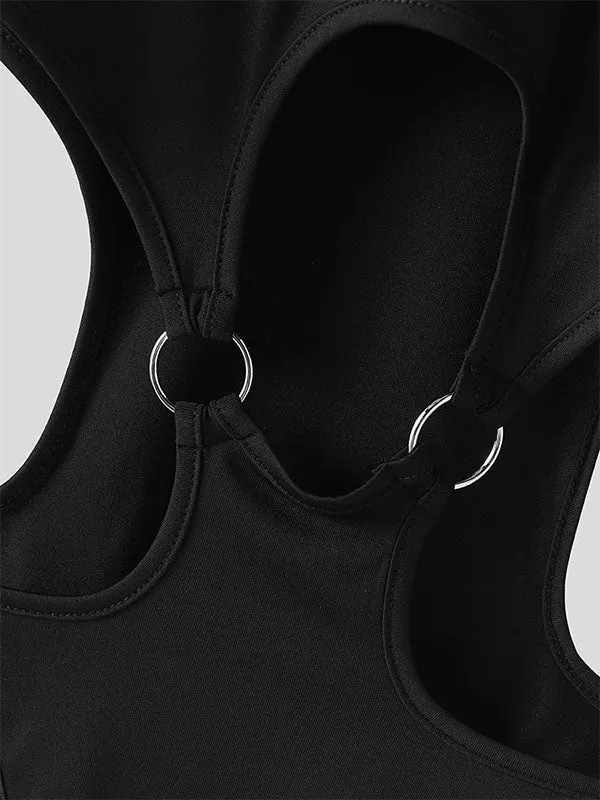 Mens Cutout Deconstruction Ring Linked Bodysuit SKUK39086