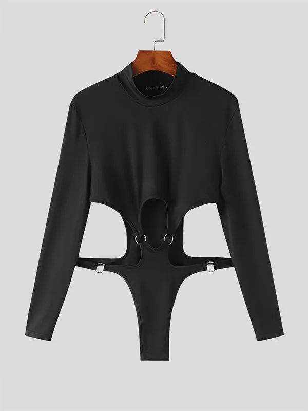 Mens Cutout Deconstruction Ring Linked Bodysuit SKUK39086