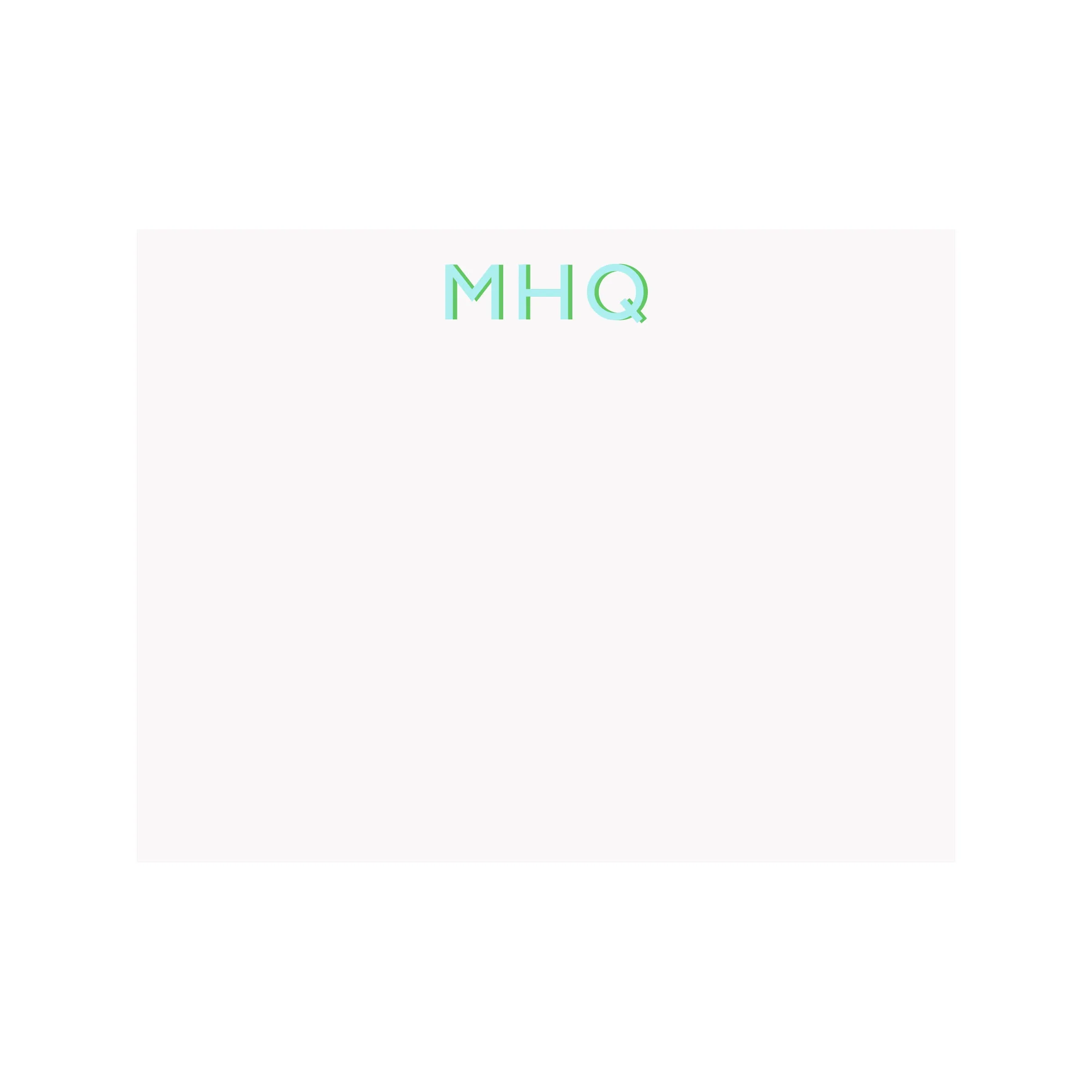 Monogram Stationery- Two Tone- Assorted Colors