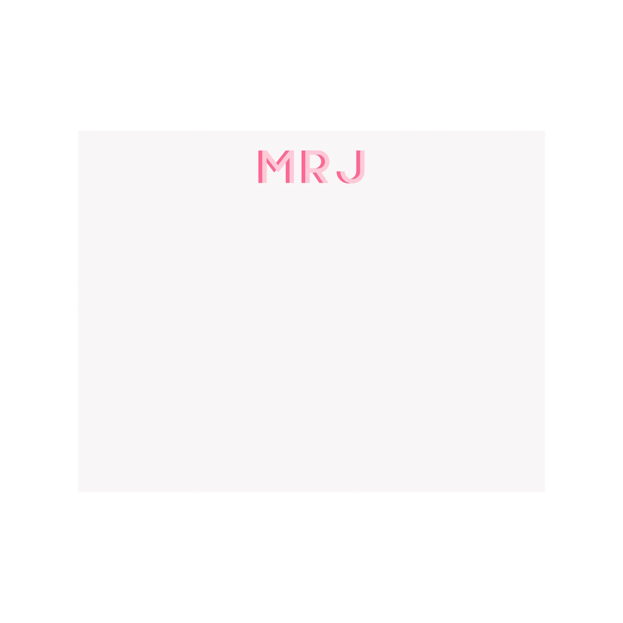 Monogram Stationery- Two Tone- Assorted Colors