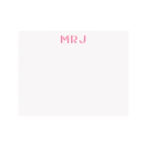 Monogram Stationery- Two Tone- Assorted Colors