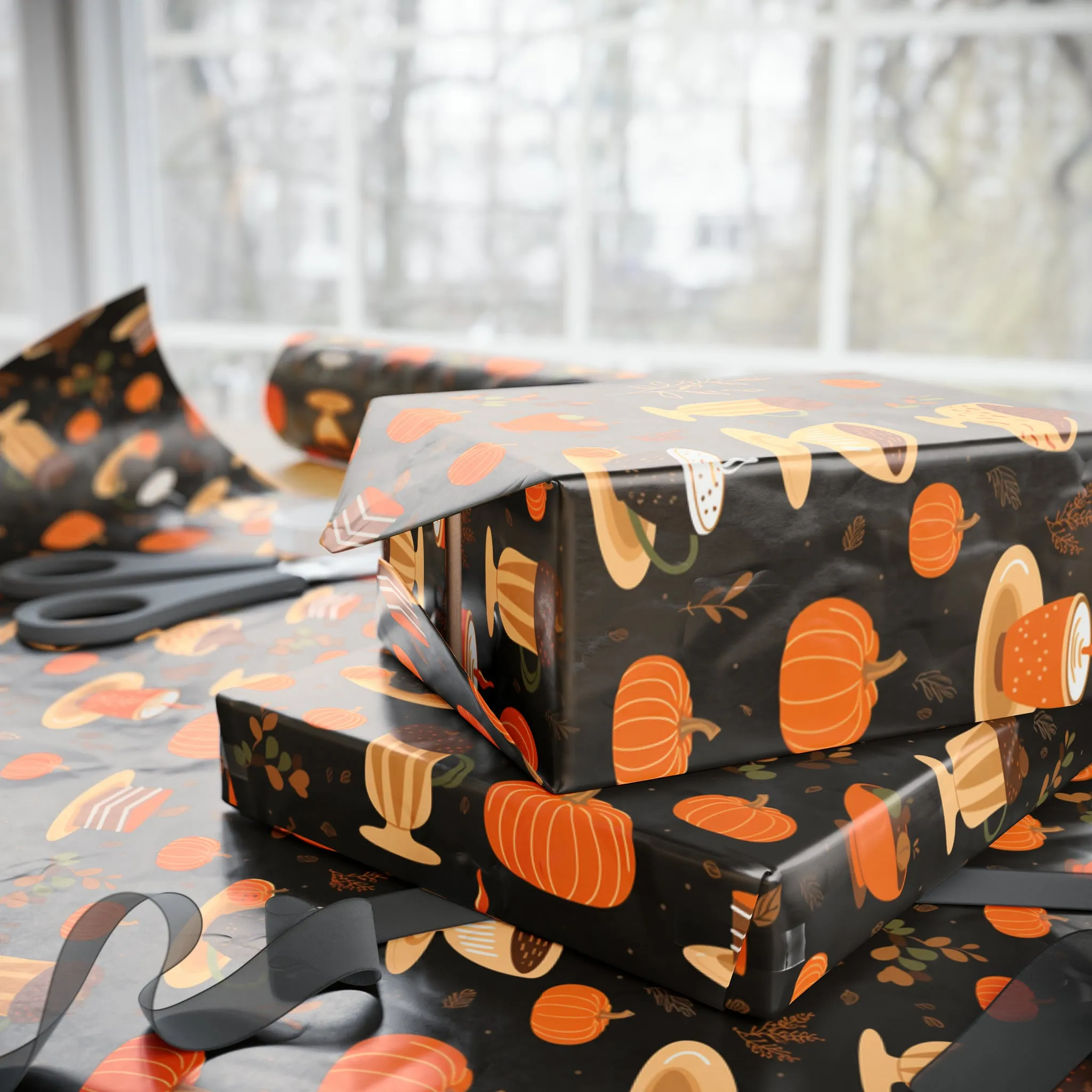 More Pumpkin Spice Wrapping Paper