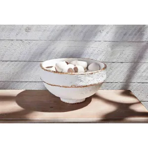 Mudpie gold Stripe Paper Mache Decor Bowl