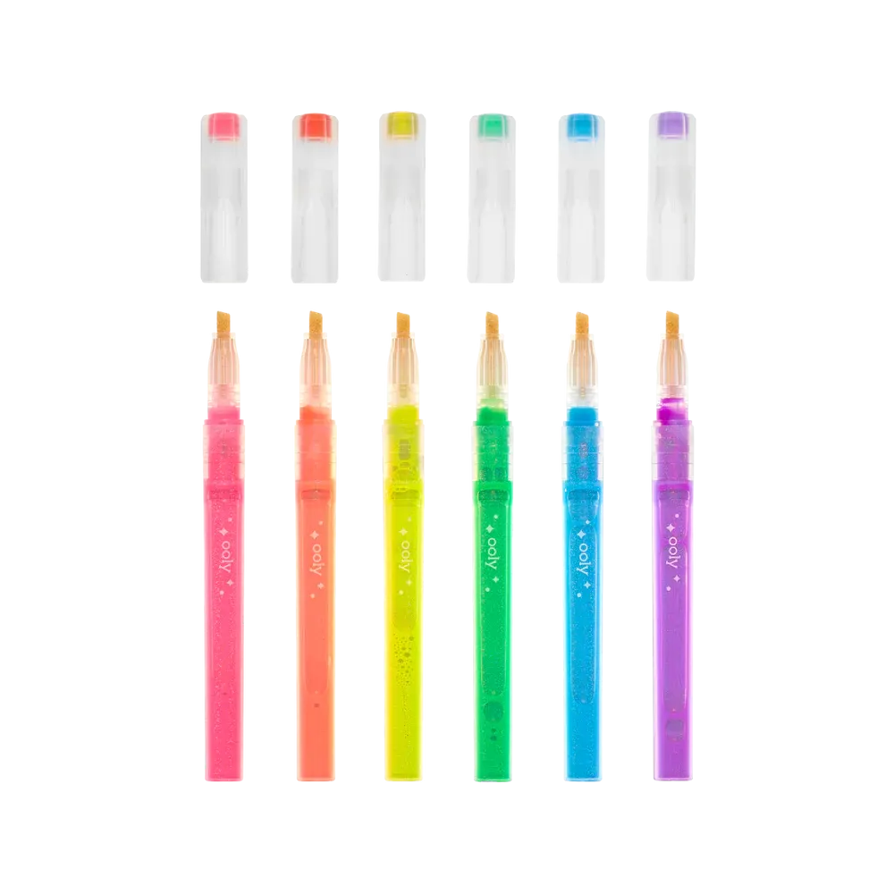 Oh My Glitter! Neon Highlighters - Set of 6