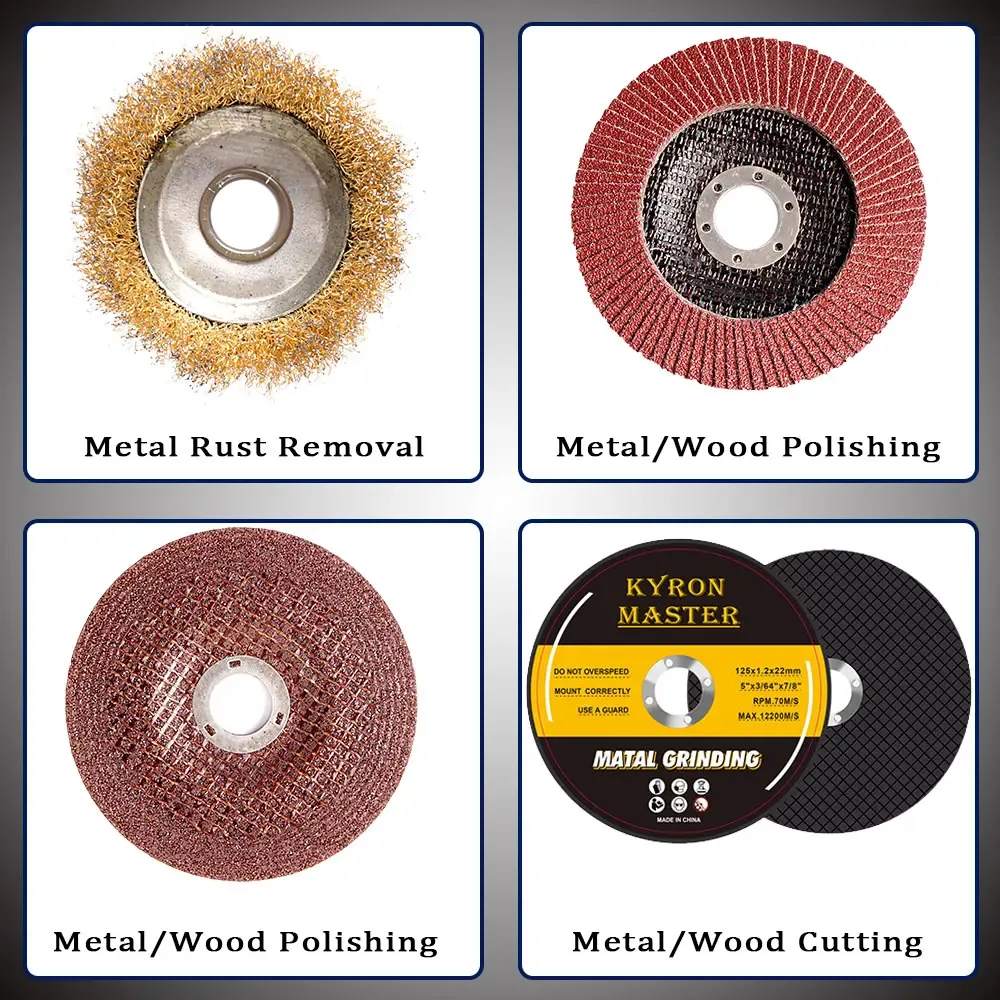 ONEVAN 125mm Grinding wheel Metal Polishing Sheet Set Cutting Disc For 125mm Brushless Angle Grinder