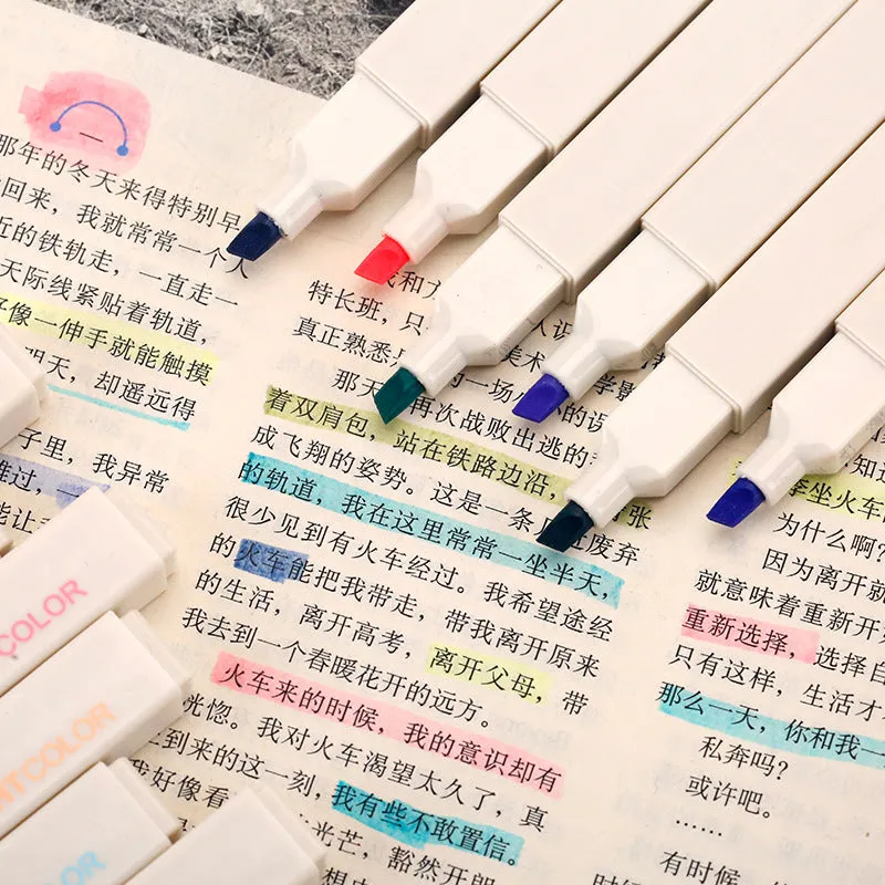 Pastel Color Highlighter Marker Pens