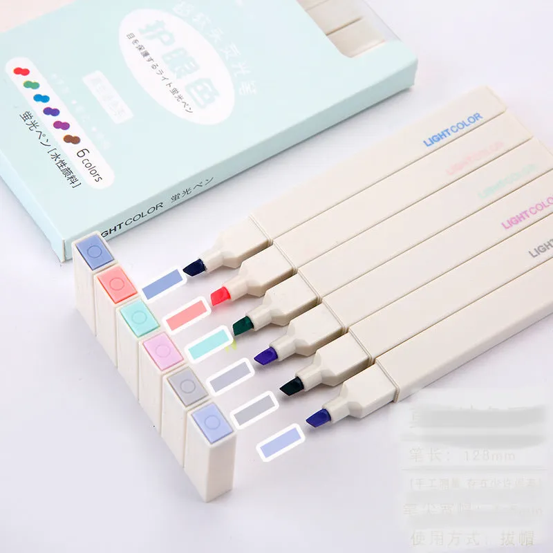 Pastel Color Highlighter Marker Pens