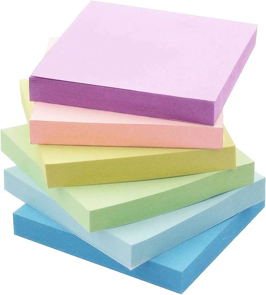 Pastel Color Non-Sticky Notes Pad