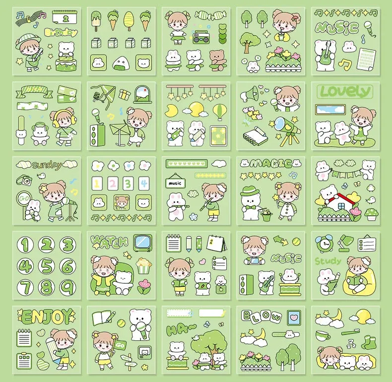 PET Girl Cute Gift MOMO Stickers Box