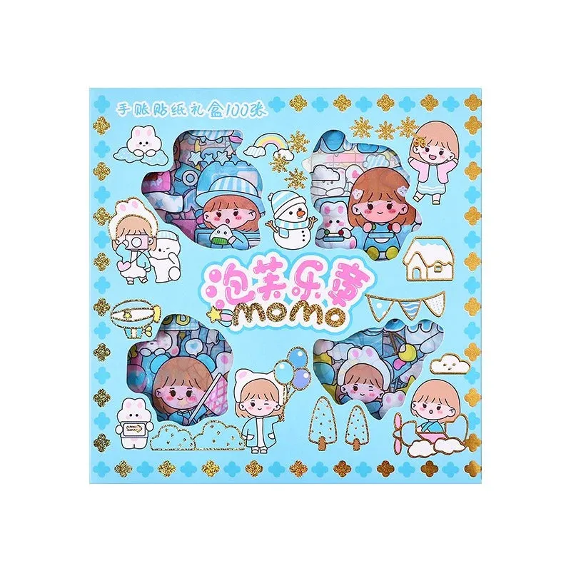 PET Girl Cute Gift MOMO Stickers Box