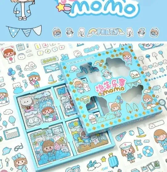 PET Girl Cute Gift MOMO Stickers Box