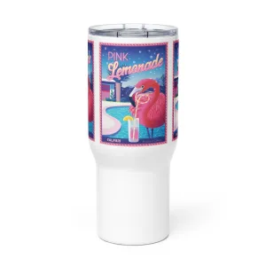 Pink Lemonade Travel mug with a handle