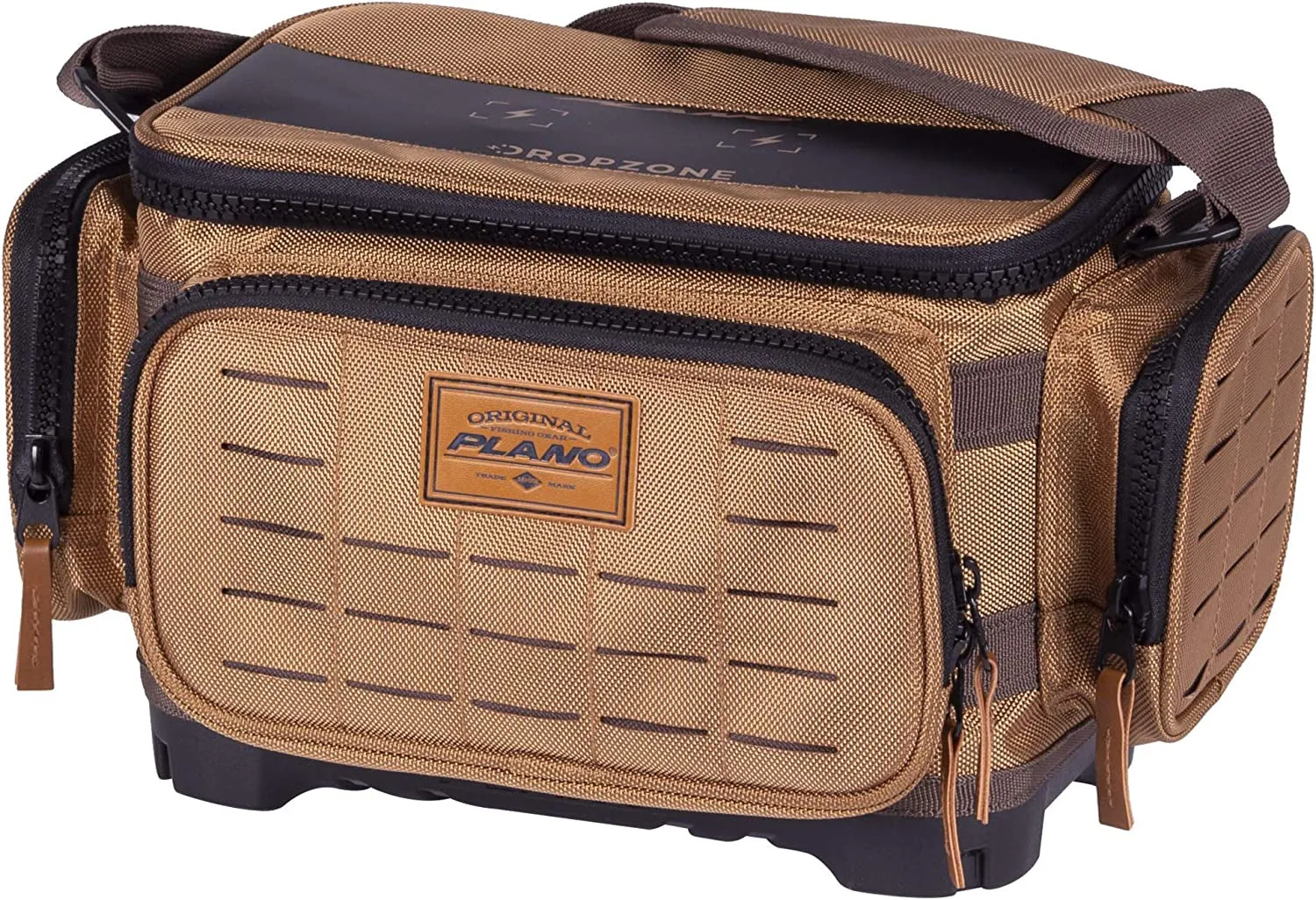 Plano Guide Series 3500 Tackle Bag, Beige, Includes 5 3500 Stowaway Organization Boxes, Premium Soft Fishing Tackle Storage, Waterproof & Non-Skid Base