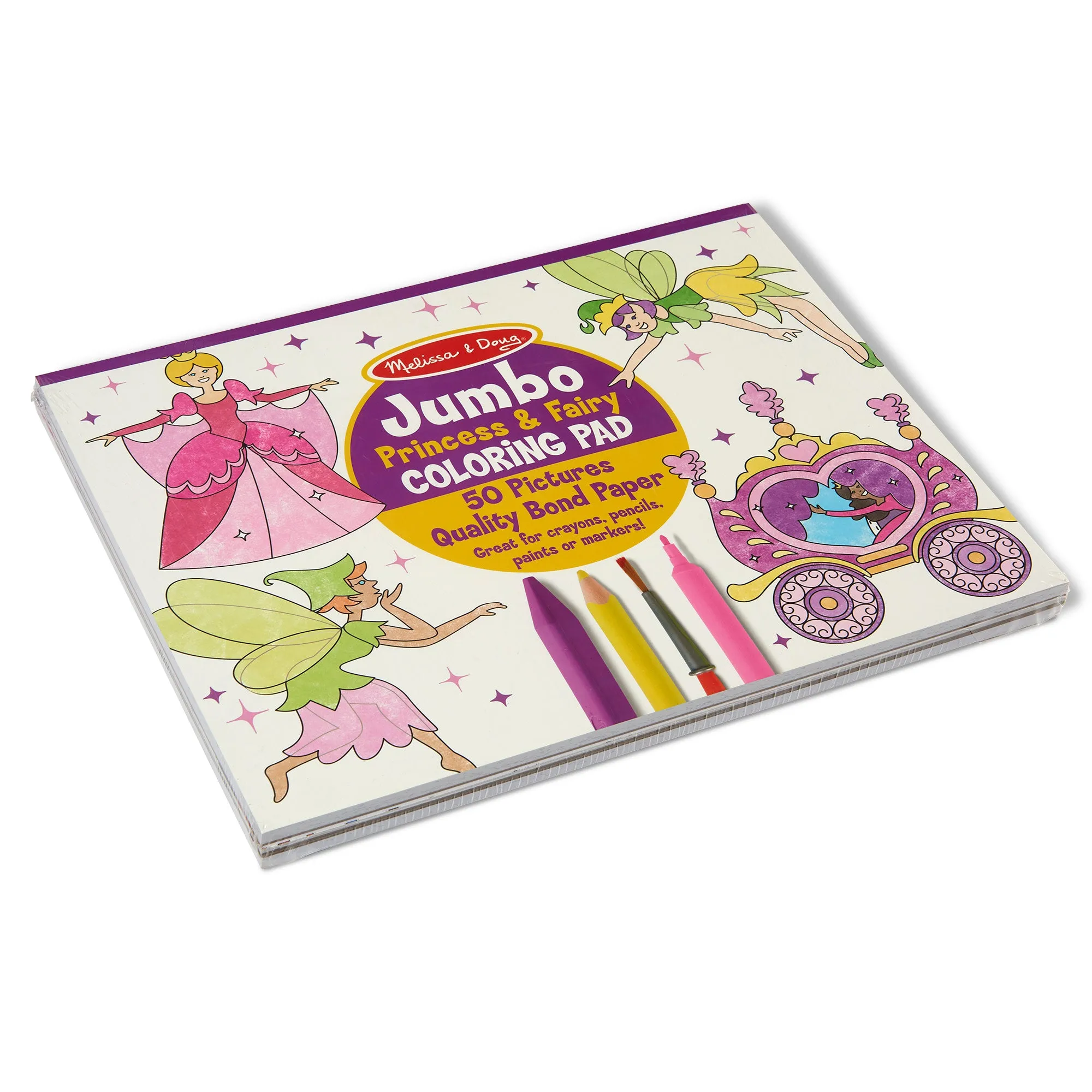 Princess, Fairy, Animals & More Coloring and Sticker Pad Bundle