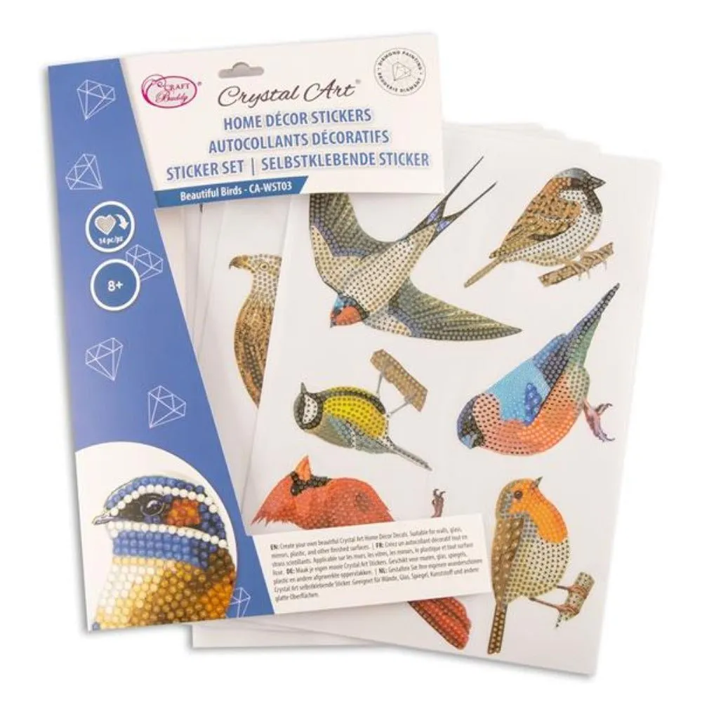 "Birds" Crystal Art Home Décor Decals