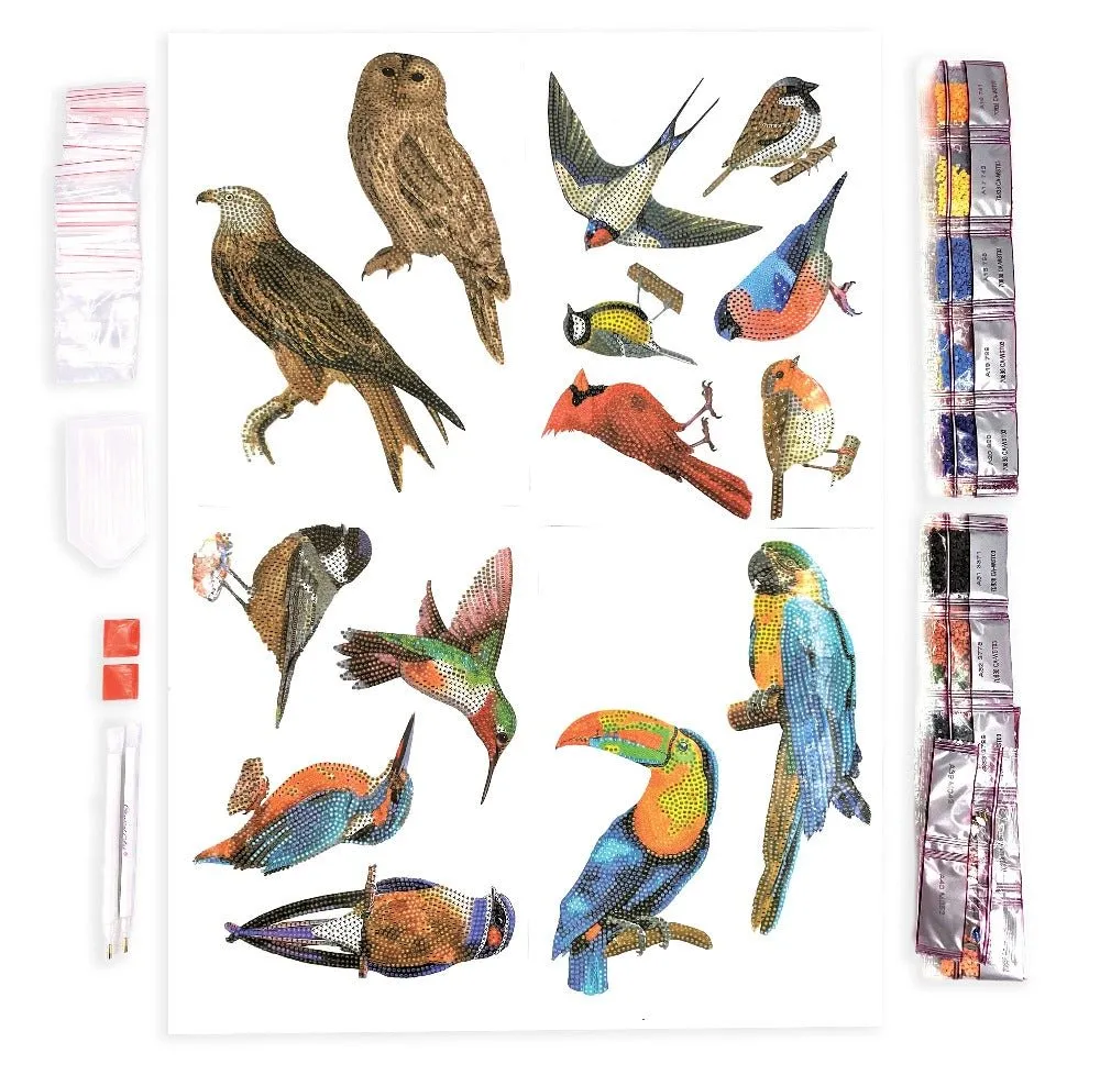 "Birds" Crystal Art Home Décor Decals