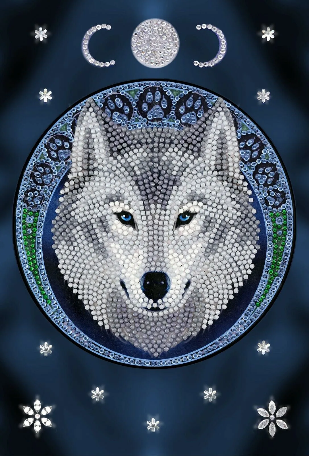 "Lunar Wolf" by Anne Stokes Crystal Art Notebook 26x18cm