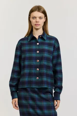 Reilly Blouse in Green Flannel