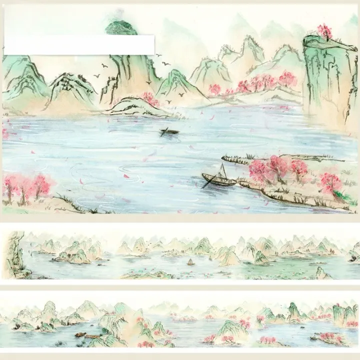 Retro Landscape Japanese Decorative PET Washi Tape