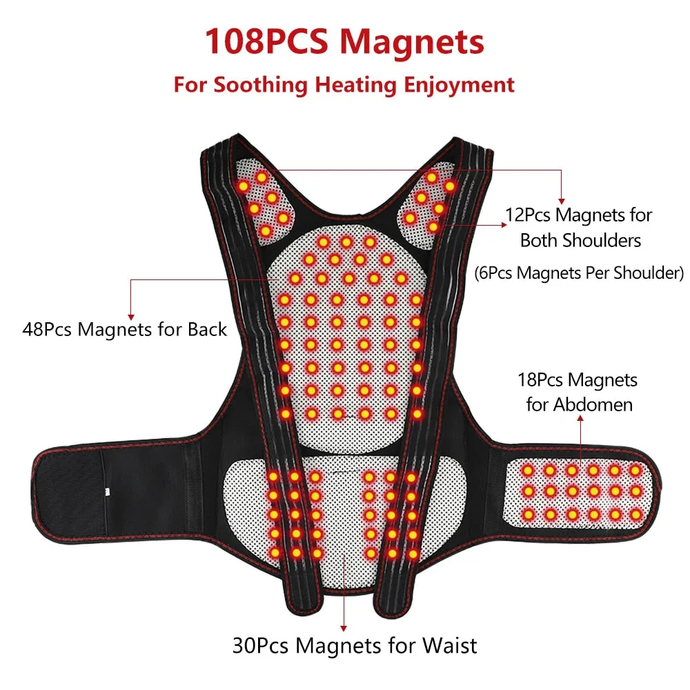 Self-heating Magnetic Support Belt Shoulder/ Back /Neck Massager