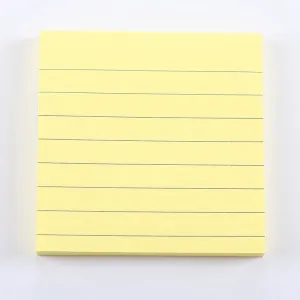 Simple Lined Yellow Sticky Notes Pad