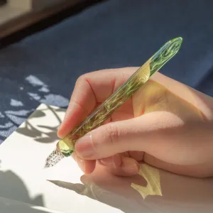 Smoke in Verdure Glass Dip Pen