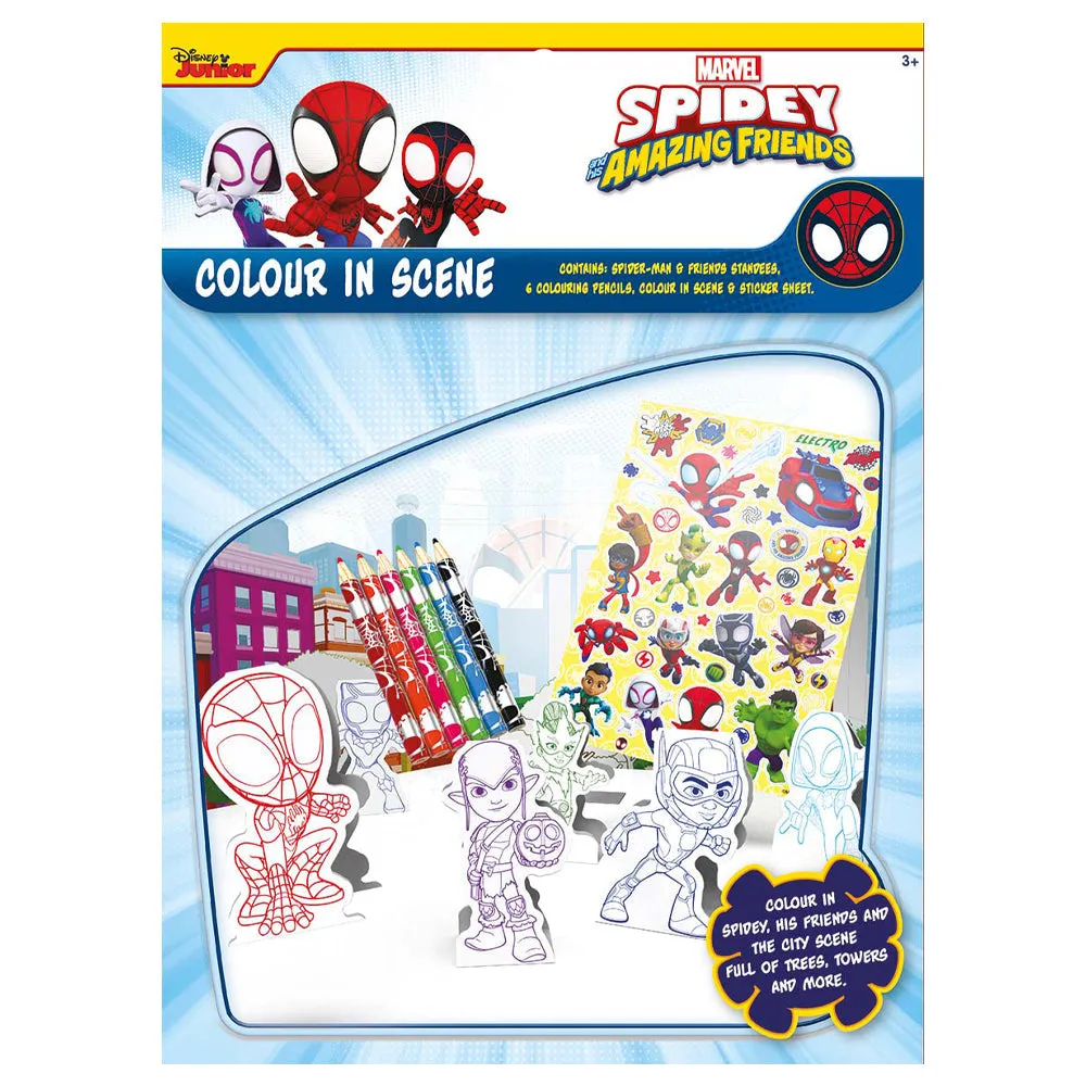 Spider-Man Colour In Scene   Character Standees Pencils & Stickers Playset